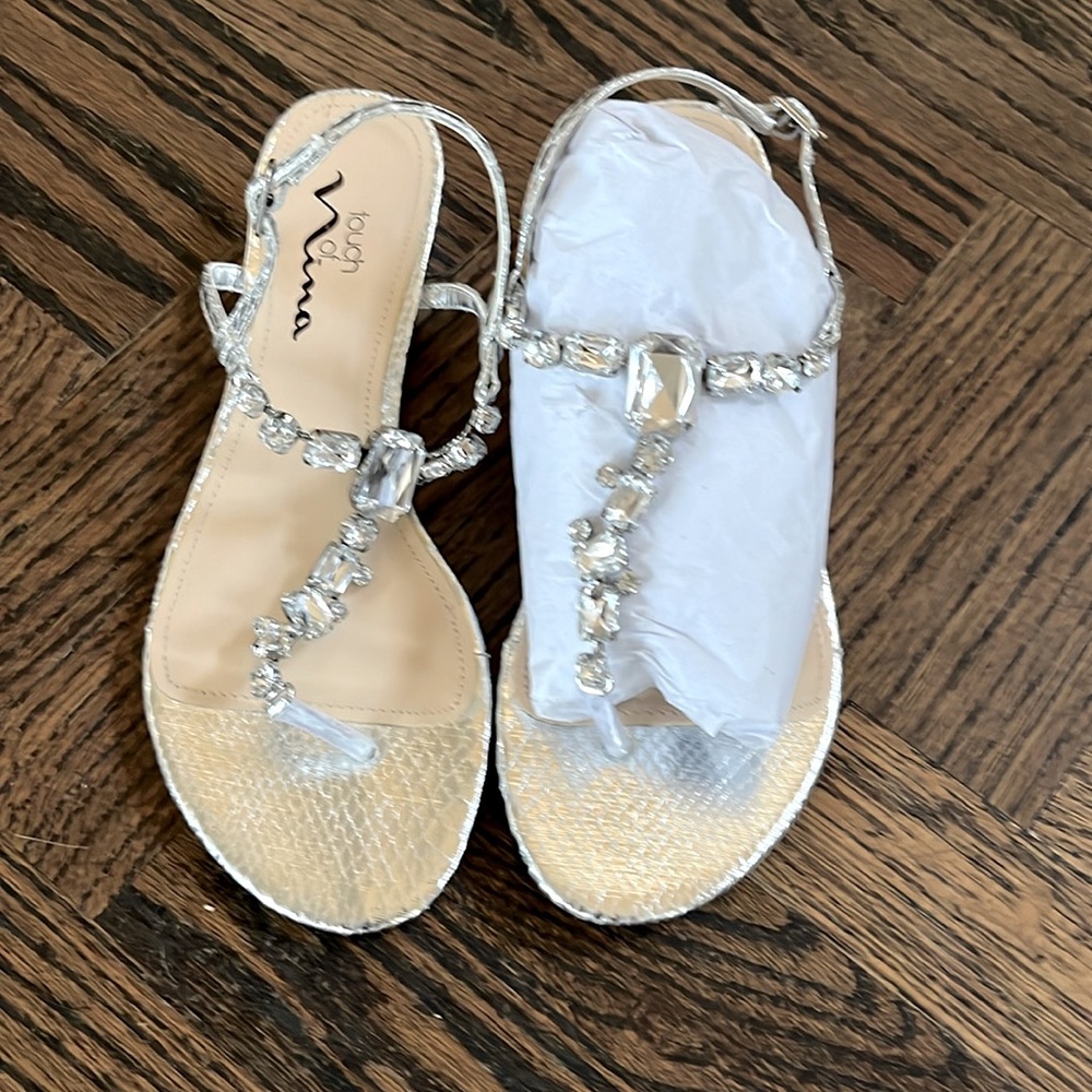 Silver & Sparkle Sandals by Nina - “Kylie”